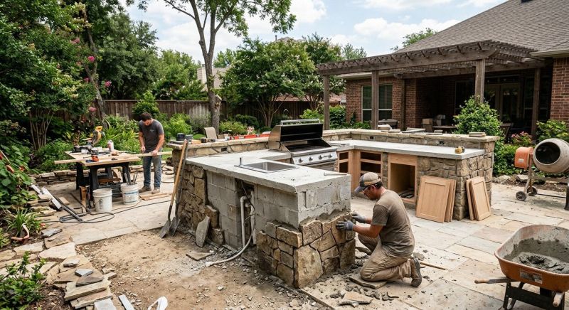 Outdoor Kitchen Installation in Katy, TX